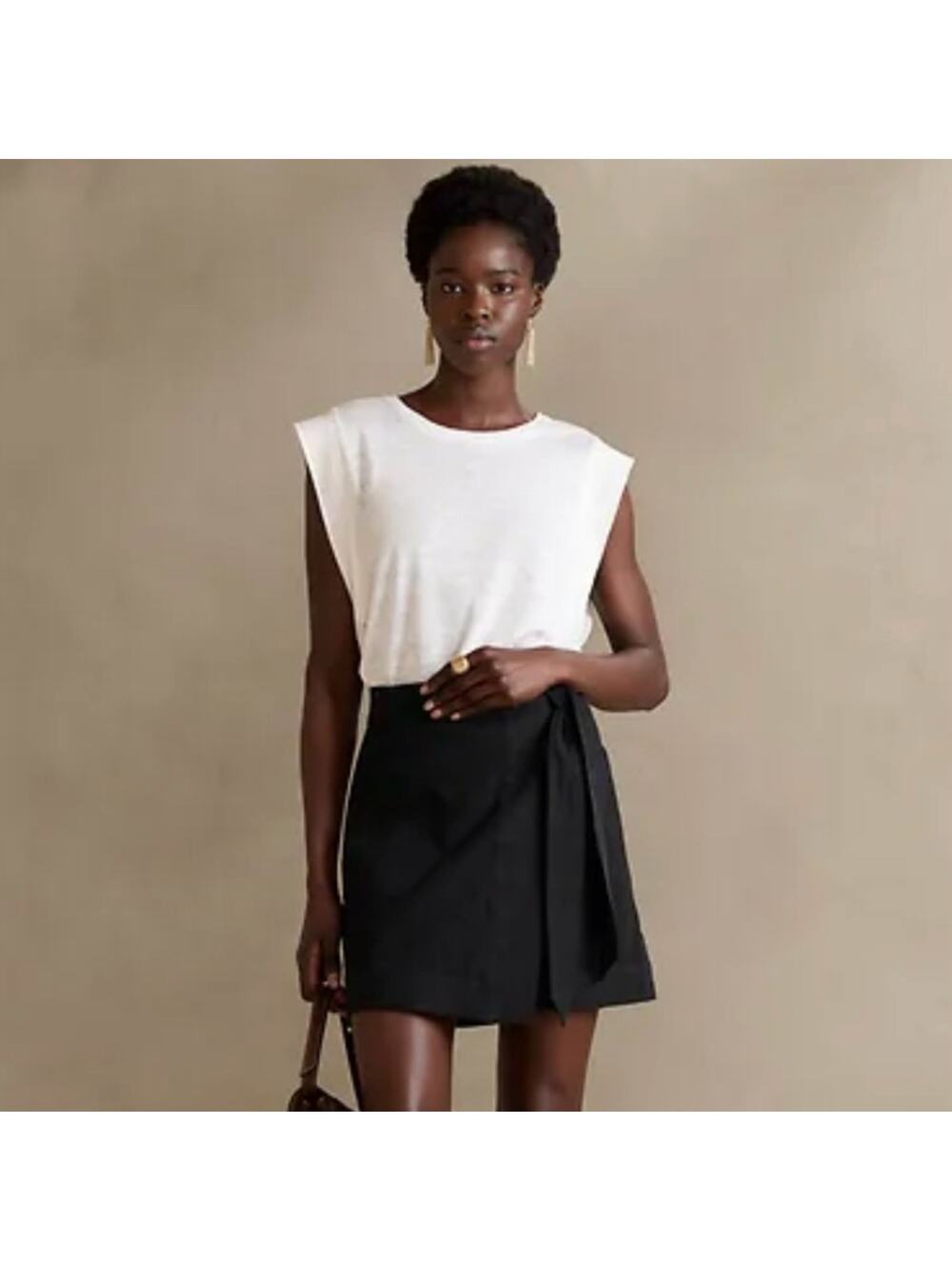 Classic Black Wrap Mini Skirt - XS But runs large / fits more like a Small